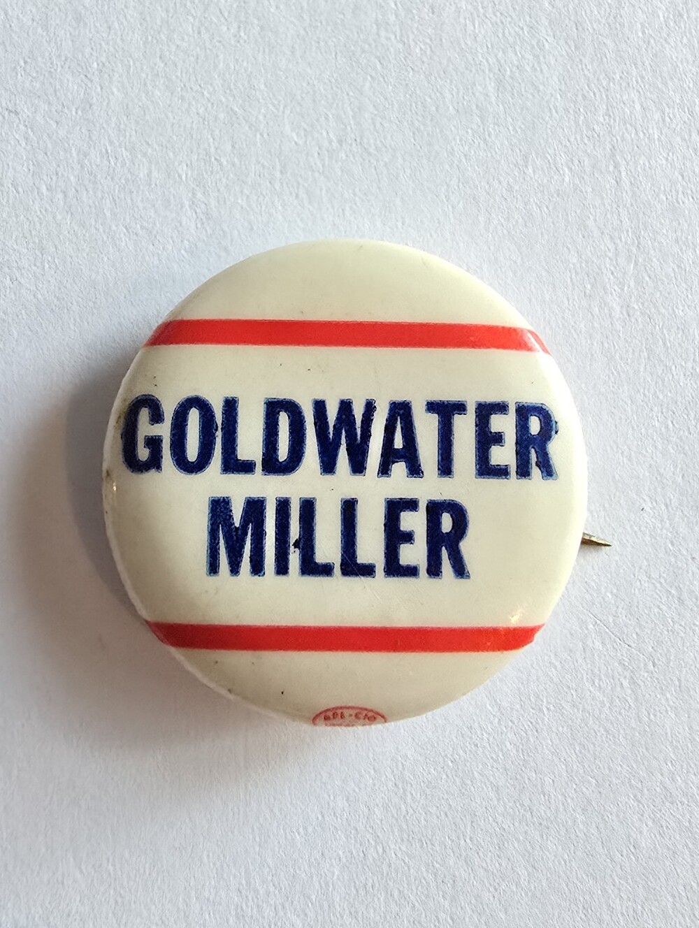 Vintage pin Goldwater Miller political button patriotic AFL-CIO brooch